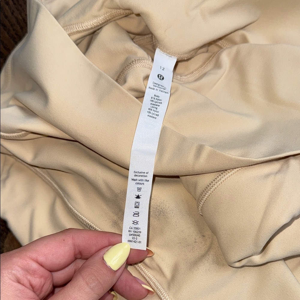 Lululemon Align high-rise leggings 25” cream bone maternity friendly size 12 - Picture 10 of 12